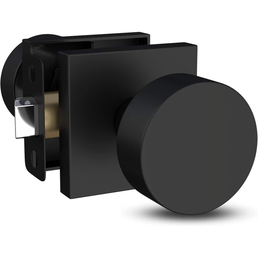 Mega Handles SUANA Modern Square Passage Door Knob for Hallway, Closet, Bathroom | Keyless Reversible Interior Door Handle