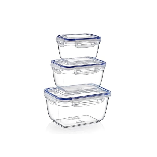 Superio Food Storage Containers, Airtight Leak-Proof Meal Prep Rectangular  Containers, 2.5 Qt.