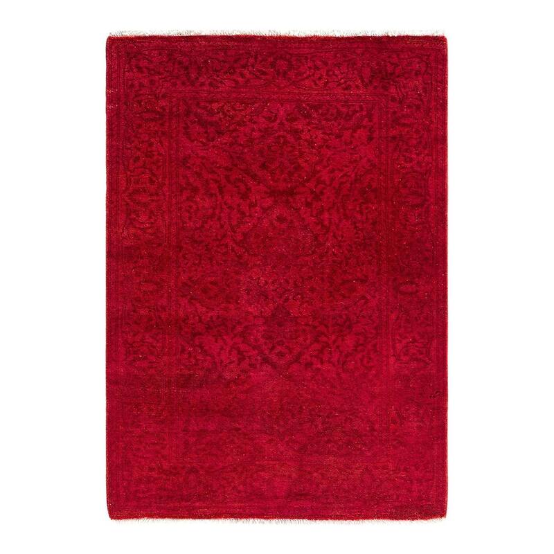 Overdyed, One-of-a-Kind Hand-Knotted Area Rug - Rust - 2' 8" x 3' 8"
