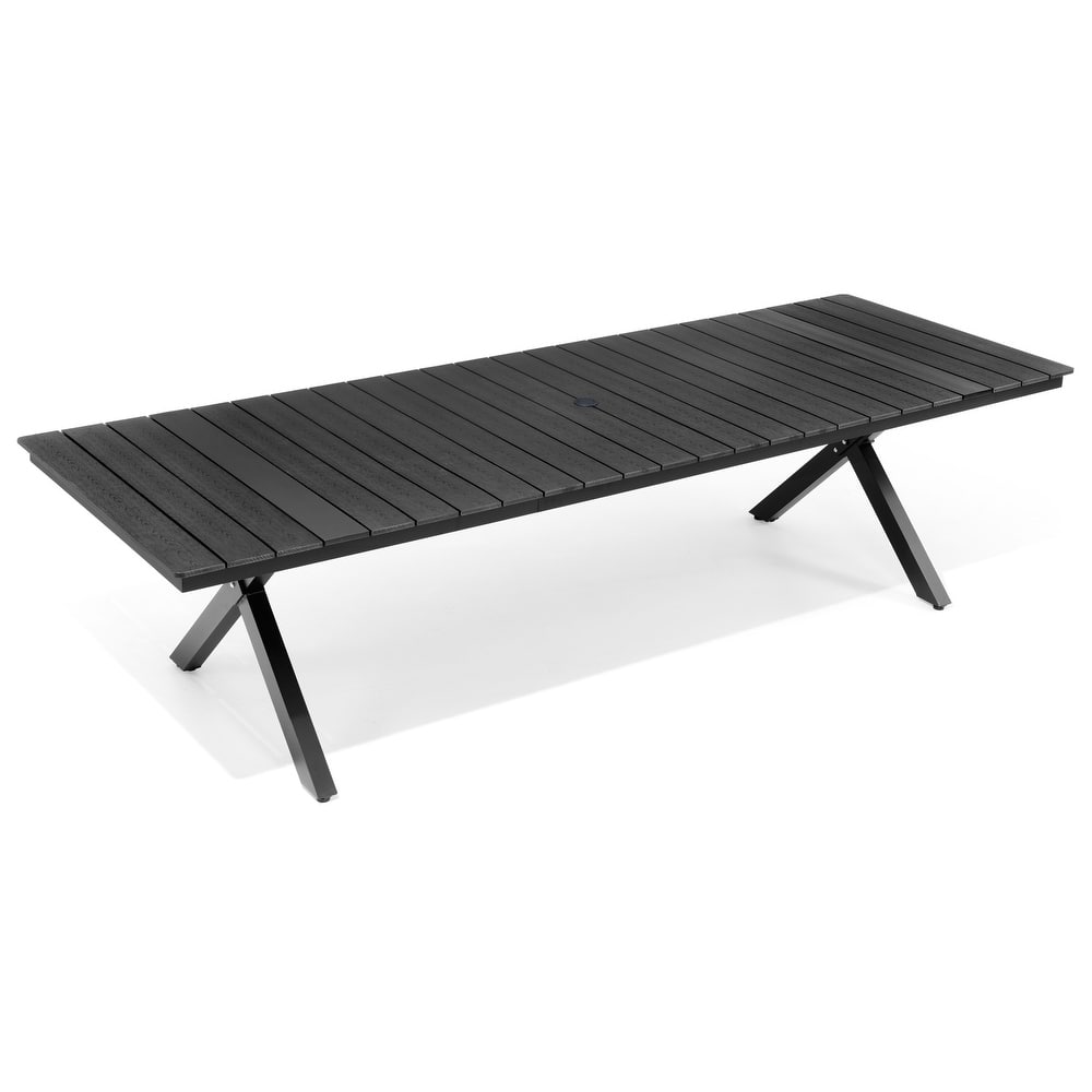 VredHom Aluminum Outdoor Patio X Frame Dining Table