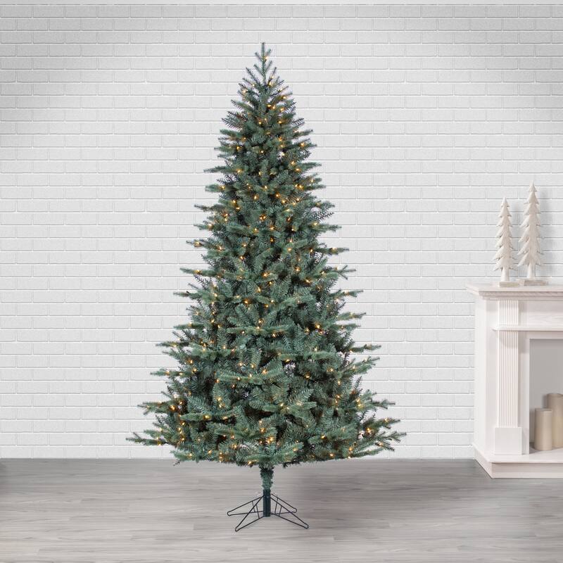 7.5 Foot Blue Spruce with 700 Warm White LED Lights - N/A