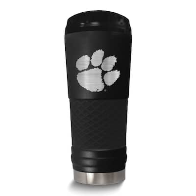 Collegiate Clemson University Stainless Steel Silicone Grip 24 Oz. Stealth Draft Tumbler with Lid