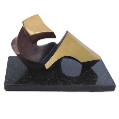 Handmade Sensuality Bronze Sculpture (Brazil) - 10.25" x 4.7" x 6.25"