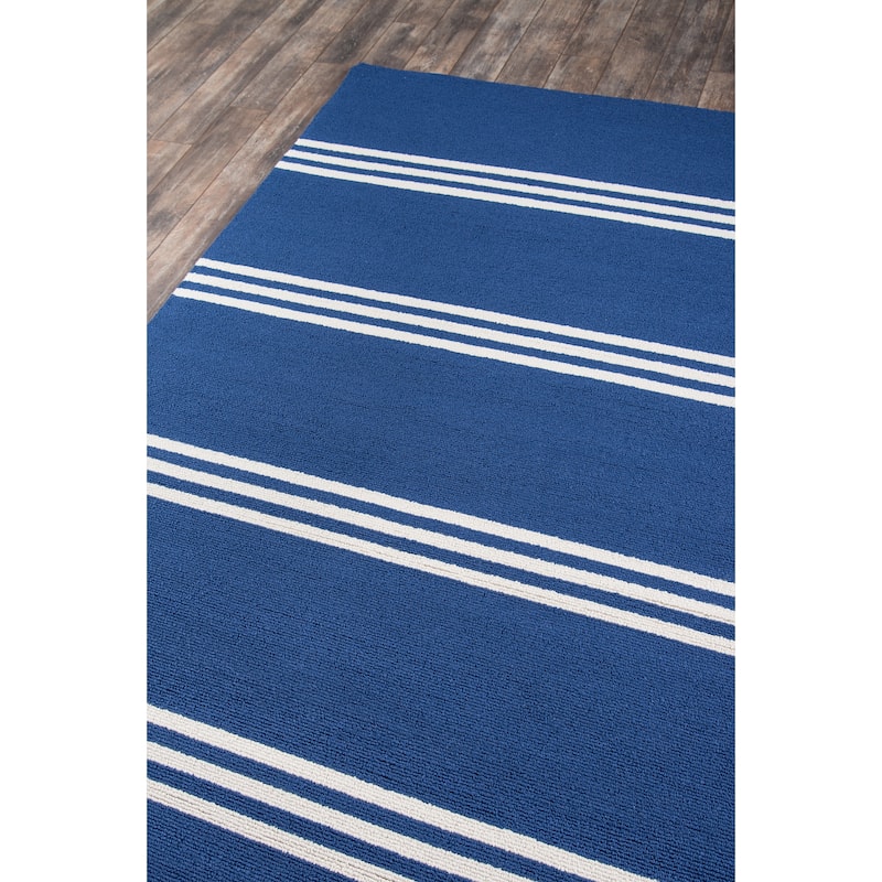 Momeni Veranda Hand Hooked Contemporary Striped Indoor Outdoor Rug