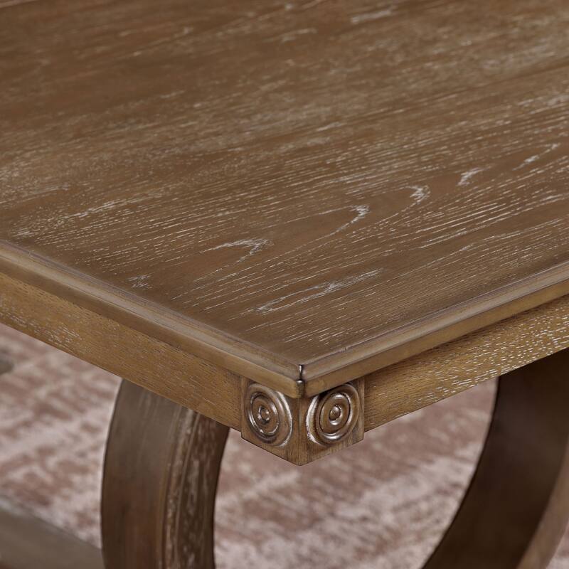 Furniture of America Agio Transitional Brown 84-inch Expandable Dining Table