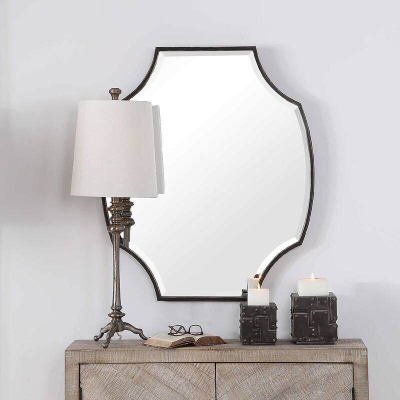 36.25" Bronze Ulalia Scalloped Wall Mirror