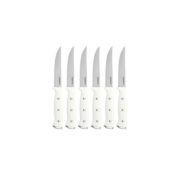 Cuisinart C77wtr 6pskgr Triple Rivet Steak Knife Set White 6 Piece Set White Stainless Overstock 27962794