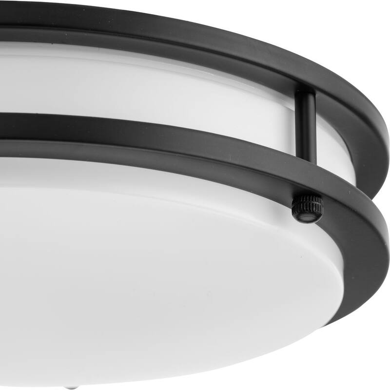 Abide Collection 5-CCT Integrated LED Matte Black Contemporary 10.24" Small Flush Mount Light - 10.24 in x 10.24 in x 2.82 in
