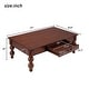 preview thumbnail 31 of 55, Rectangular 47" Wooden Coffee Table with Storage Drawer, Vintage Cocktail Table with Solid Wood Legs for Living Room Elegance