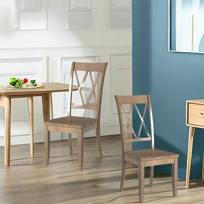 Dining Room Chairs (Set of 2)X Back Accent Chairs Side Chair Armless