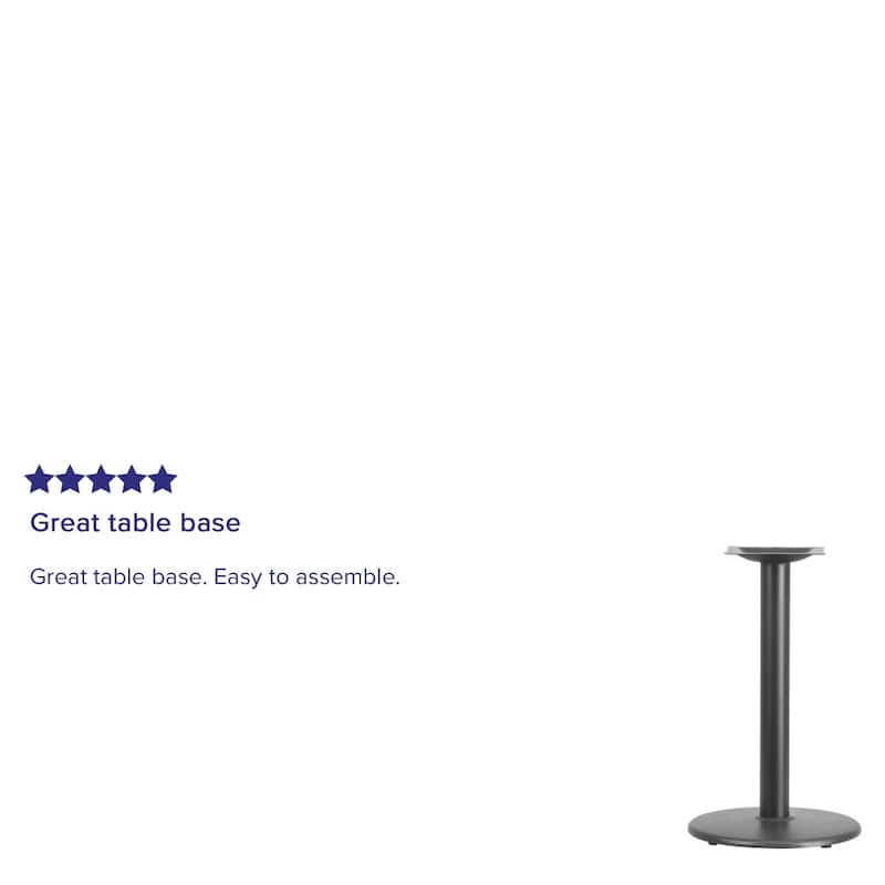 18" Round Restaurant Table Base with 3" Dia. Table Height Column - 18"D x 18"W x 28"H