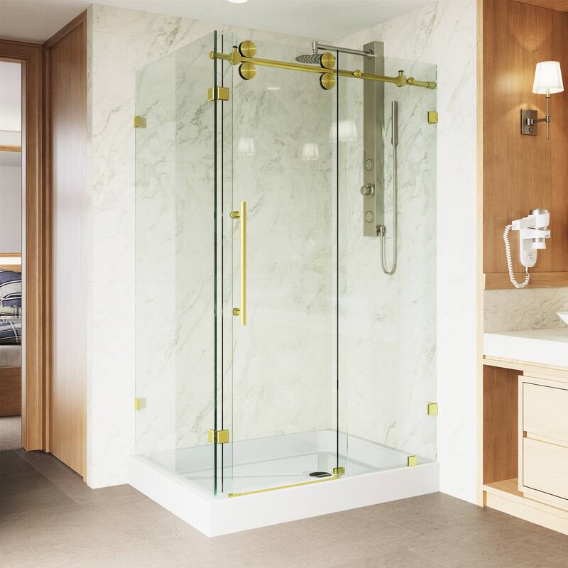 VIGO Winslow Frameless Sliding Shower Enclosure