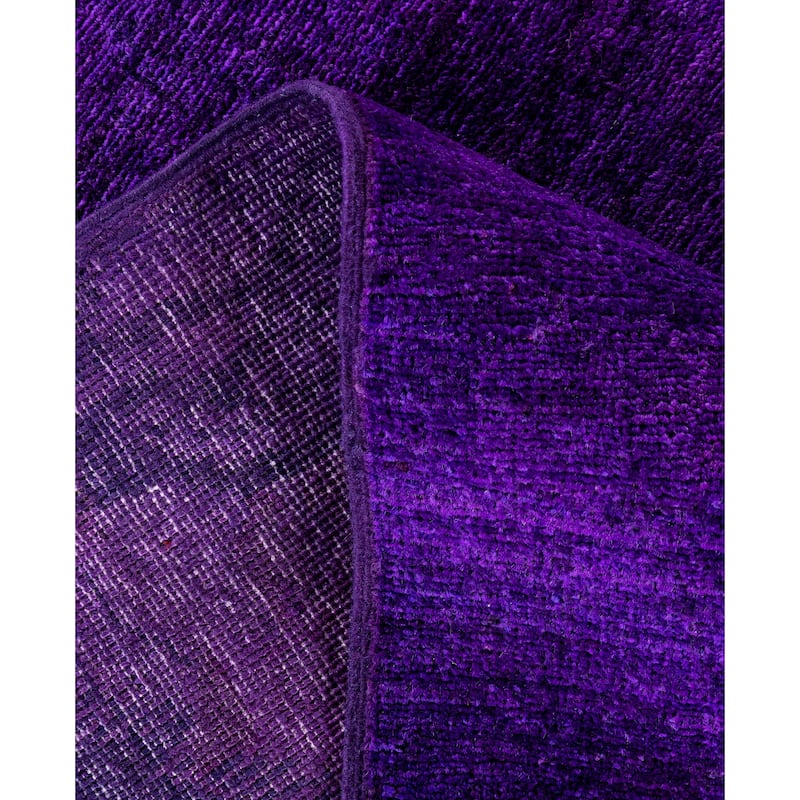 Overdyed One-of-a-Kind Hand-Knotted Area Rug - Purple - 8' 10" x 11' 10"