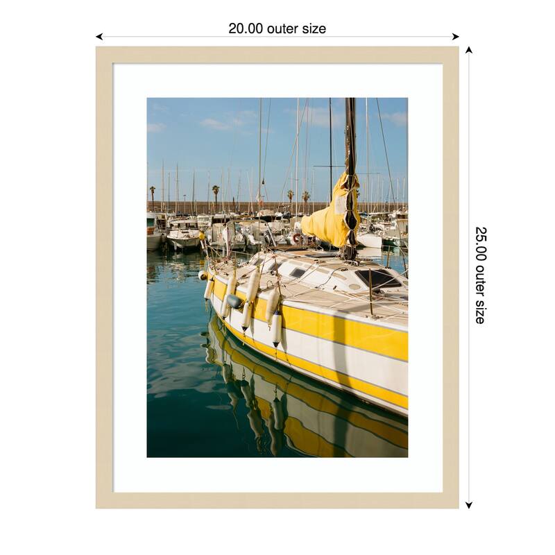 Menton France No. 13 on Film by Bethany Young Wood Framed Wall Art Print - Natural - 20 x 25 in
