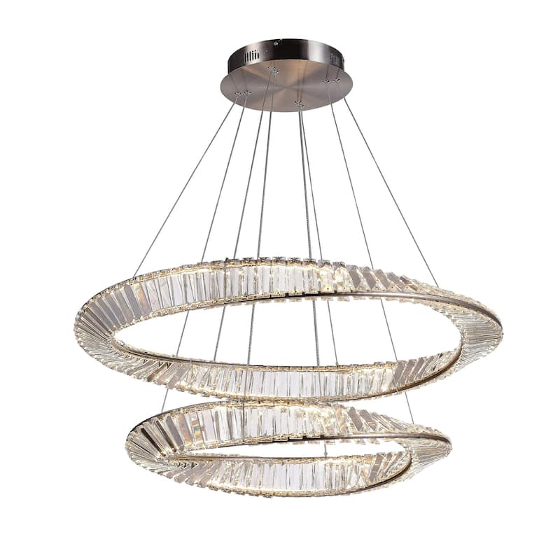 Stella 90W LED Chandelier Satin Nickel