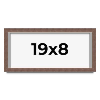 19x8 Shadow Box Frame Brown | 1.125 inches Deep Real Wood Rustic