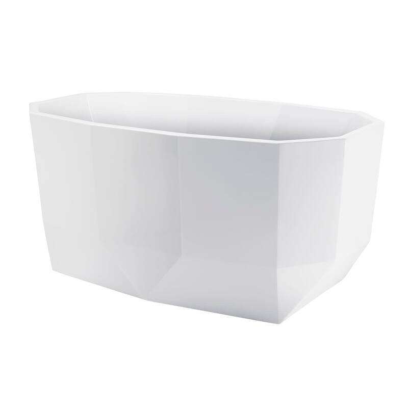 Kingston Brass VTSQ593024 Aqua Eden 59" Free Standing Acrylic Soaking