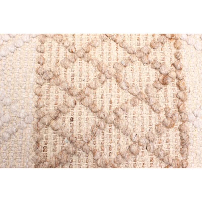 ECARPETGALLERY Braid weave Sienna Tan Wool Rug - 5'2 x 7'6