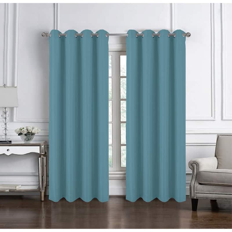 Cindy Textured Grommet Panel 105 Navy - Wedgewood - 54" x 84"