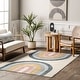 preview thumbnail 1 of 7, Nuloom Jerri Double Half Rainbow Kids Area Rug 5' 3" x 7' 7" - Beige - Rectangle