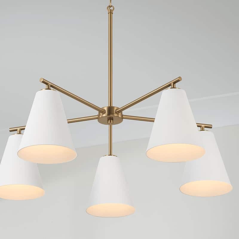 Charlie 5-Light Chandelier - 28"W x 8.25"H