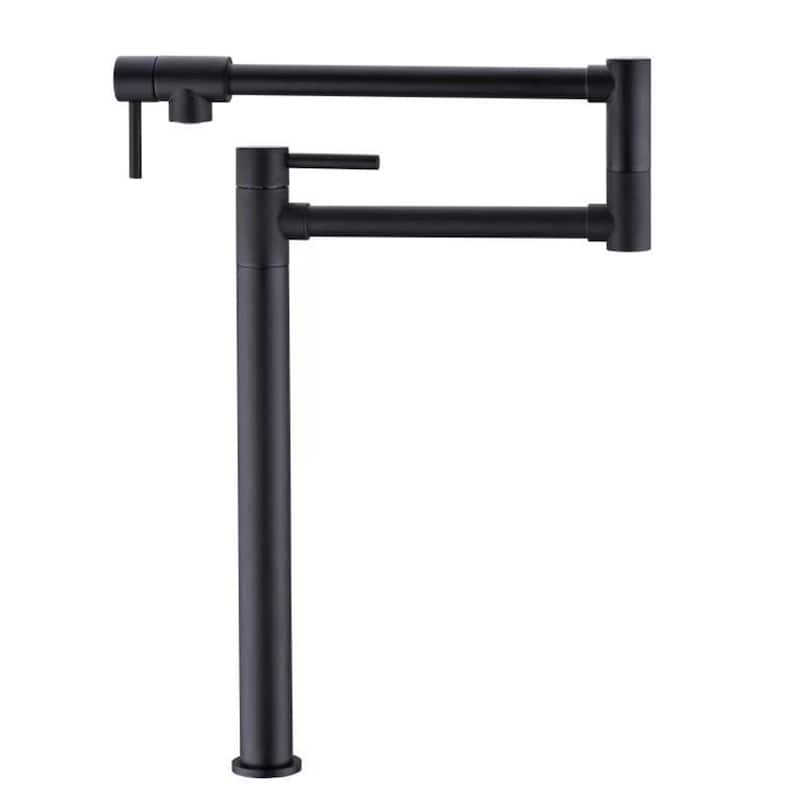 Modern Two Handle Solid Brass Folding Stretchable Pot Filler Faucet