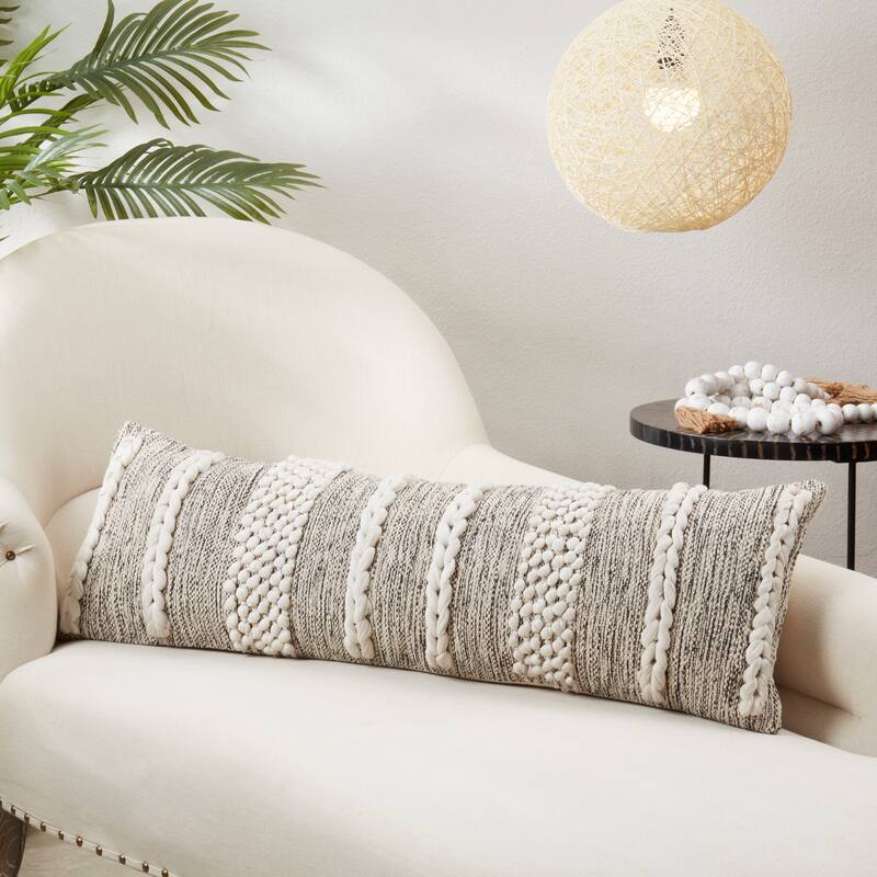 Boho Chic Braided Knot Poly Filled Pillow