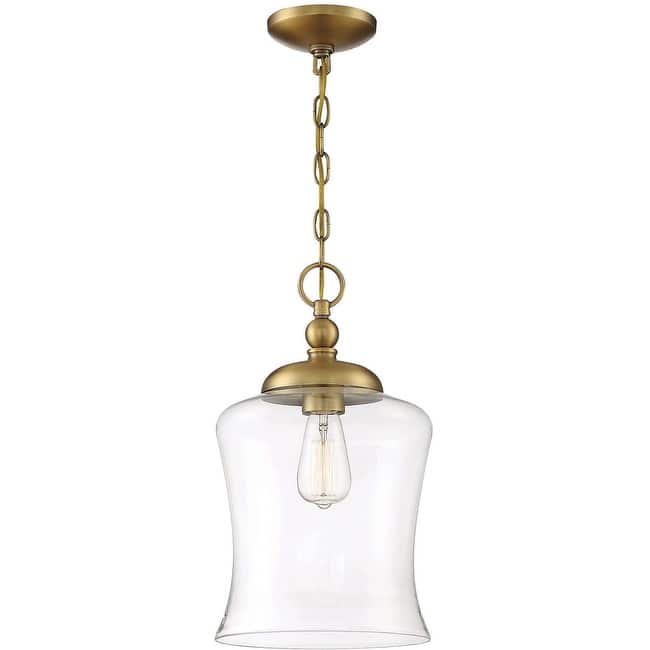 Meridian M70019 Single Light Natural Metal Pendant