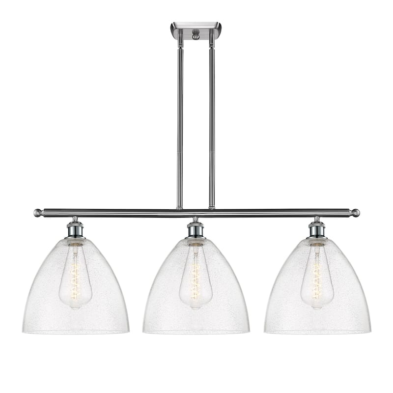 Innovations Lighting 516-3I-14-39 Bristol Linear Bristol 3 Light 39" - Brushed Satin Nickel / Seedy