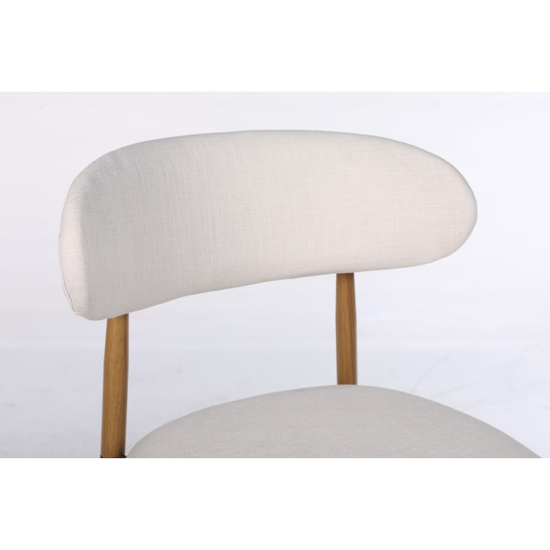 GDFStudio - Rowan Contemporary Upholstered Counter Height Bar Stool Set with Metal Legs and Supportive Back Design