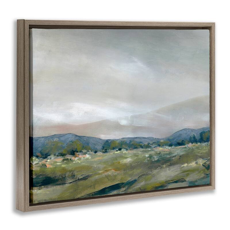 Stupell Foggy Morning Mountains Framed Floater Canvas Wall Art Design By Carol Robinson