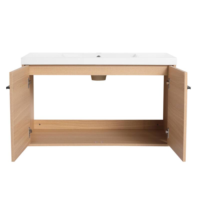 ARTCHIRLY 16/20/24/30/36 Inch Bathroom Vanity With Sink, Floating Bathroom Vanity With Soft Close Door