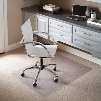 45" x 53" Carpet Chair Mat with Scuff and Slip Resistant Textured Top