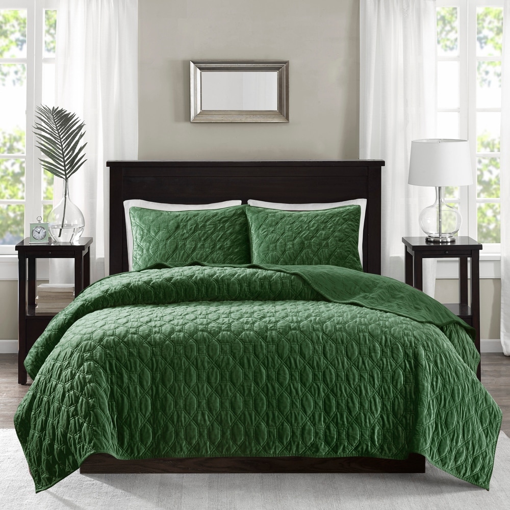 Green outlet velvet comforter