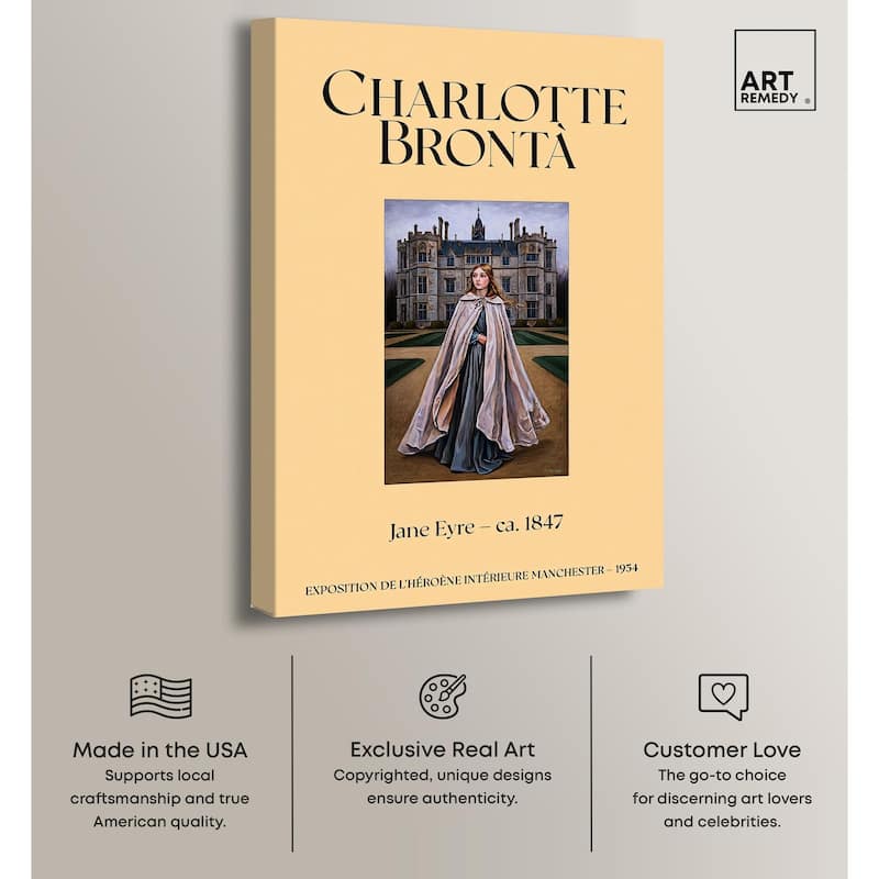 Protagonist of Jane Eyre Canvas by Art Remedy, Gallery Wrapped