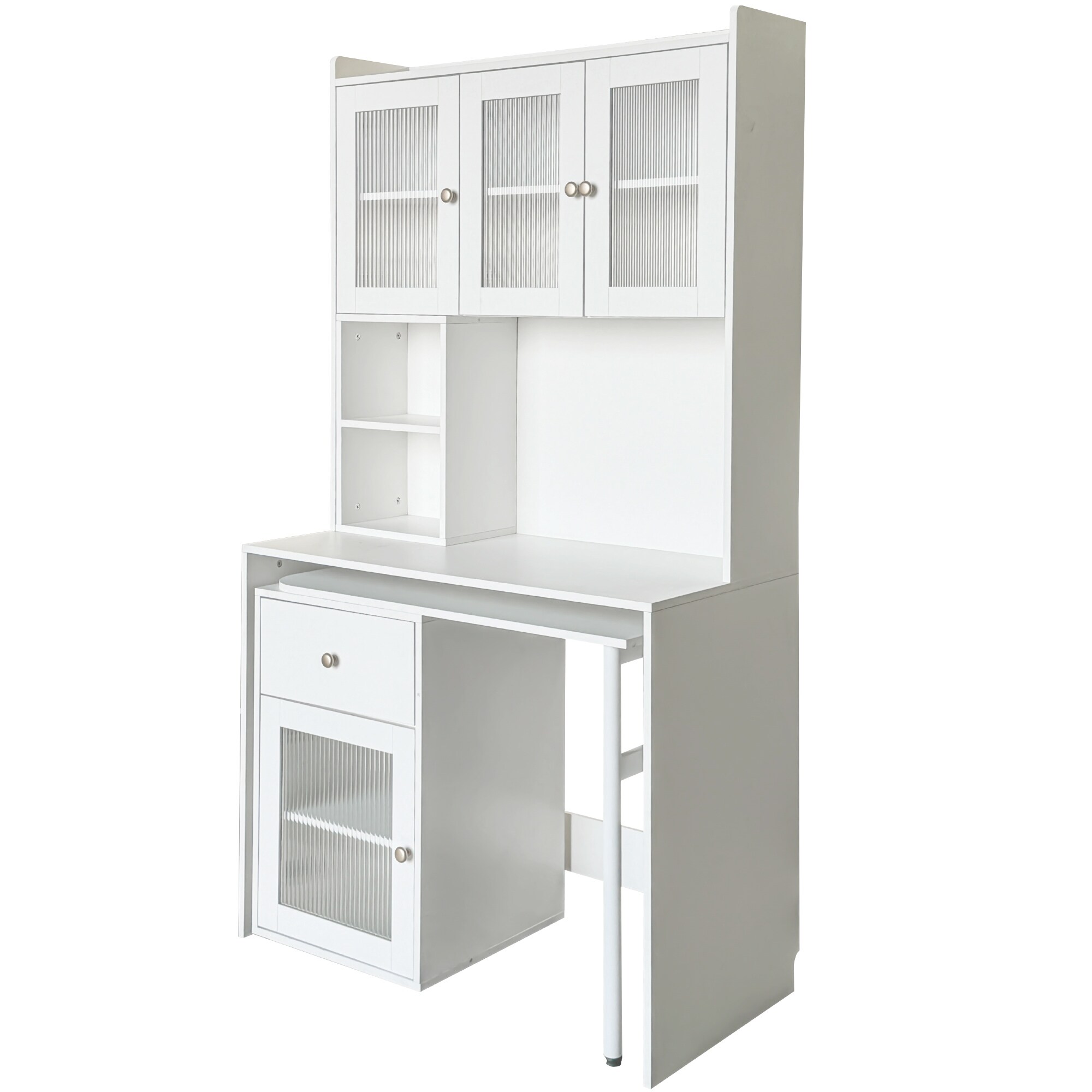 Computer Desk With Glass Door For Home Office Or Study Desk