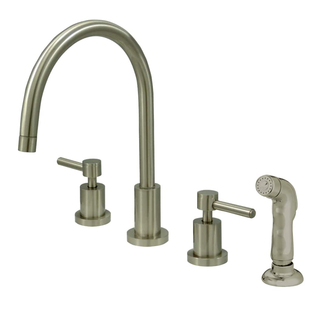 Kingston Brass Concord Deck Mount Widespread Kitchen Faucet
