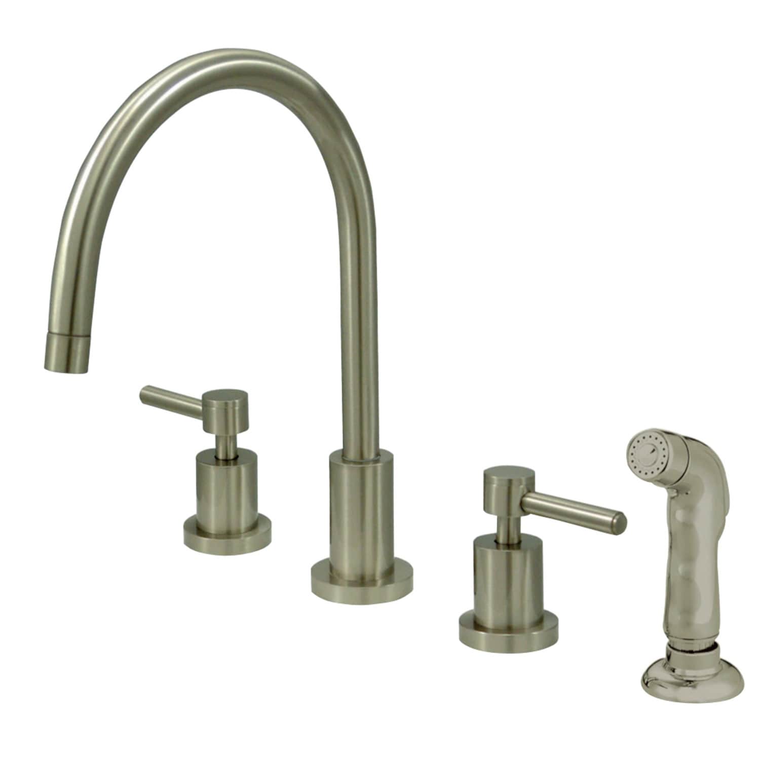 Kingston Brass Concord Deck Mount Widespread Kitchen Faucet