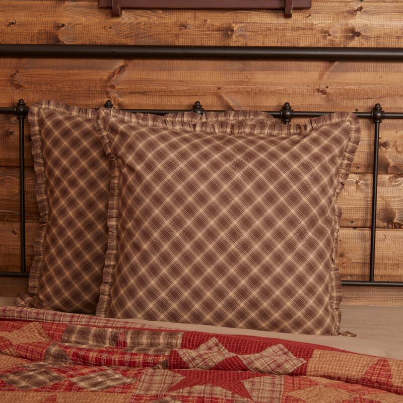 Dawson Star Fabric Euro Sham 26x26 - Euro Sham 26x26 - Woodland Brown/Khaki