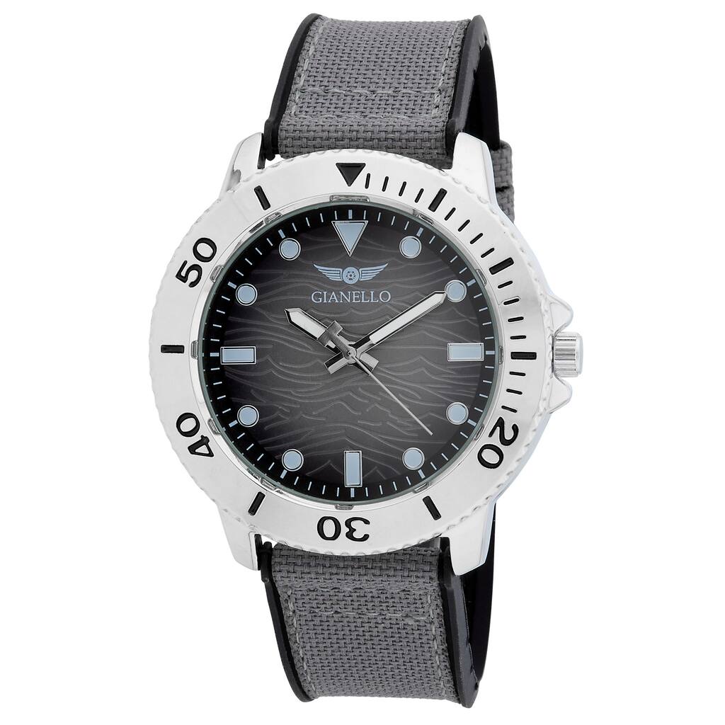 Gianello Men's Jacque 46 Nylon Strap Watch