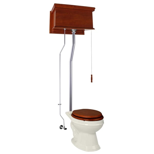 Renovator's Supply Mahogany Flat Tank Elongated High Tank Toilet