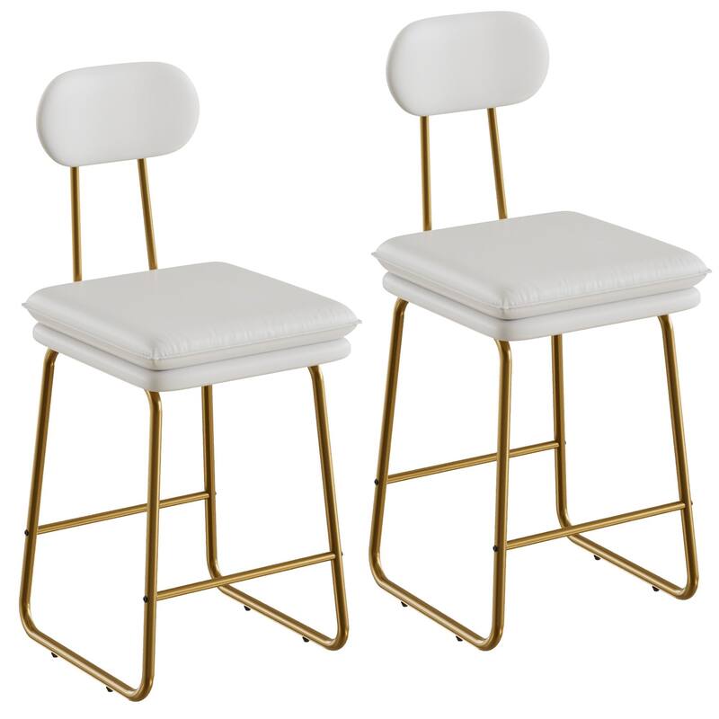 Javlergo Living Room Chair Set of 2 & 4 Modern Armless Accent Chair with Double Footrest Bar Stools for Multiple Rooms