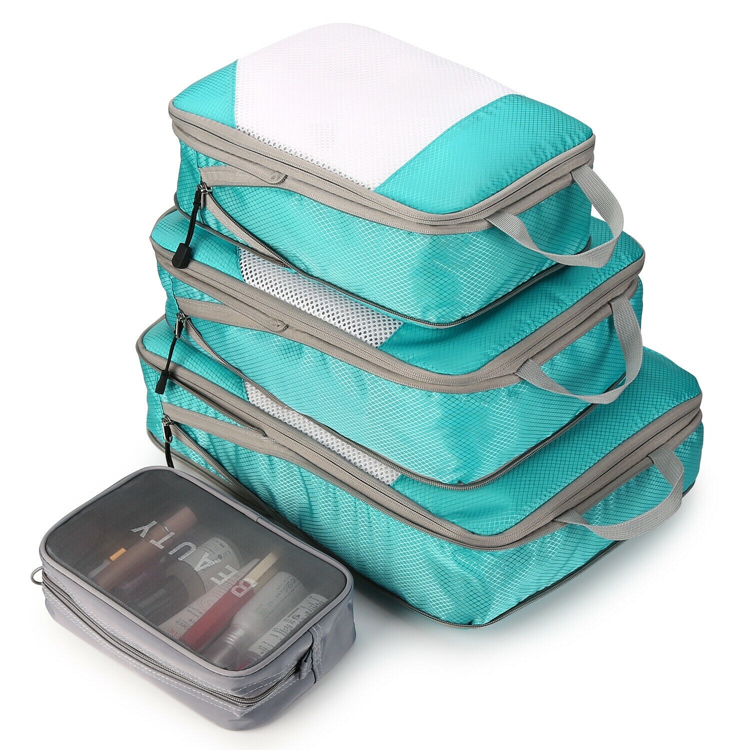 4PCS Travel Suitcase Storage Bag Set Luggage Organizer Bags Clothes Packing  Cube - S - Bed Bath & Beyond - 32603921