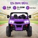 preview thumbnail 5 of 7, 12V Kids Ride On Truck Car with Remote Control and 2 Seaters-Purple - 48" x 27" x 26"