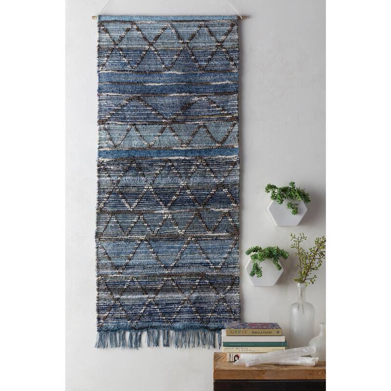 Livabliss Yngve Blue Traditional Decorative Tapestry
