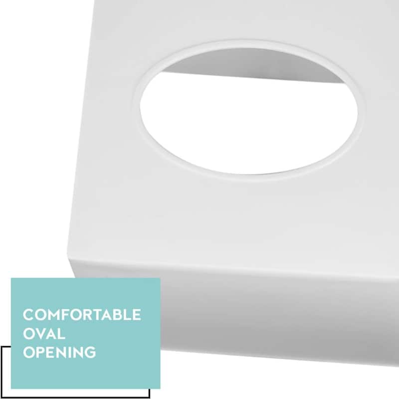 DWËLLZA HOME White Tissue Box Cover Square