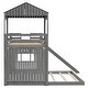 preview thumbnail 11 of 47, Playhouse-inspired Style Twin Over Full Wooden Bunk Bed,Loft Bed with Playhouse,Farmhouse, Ladder, Slide and Guardrails