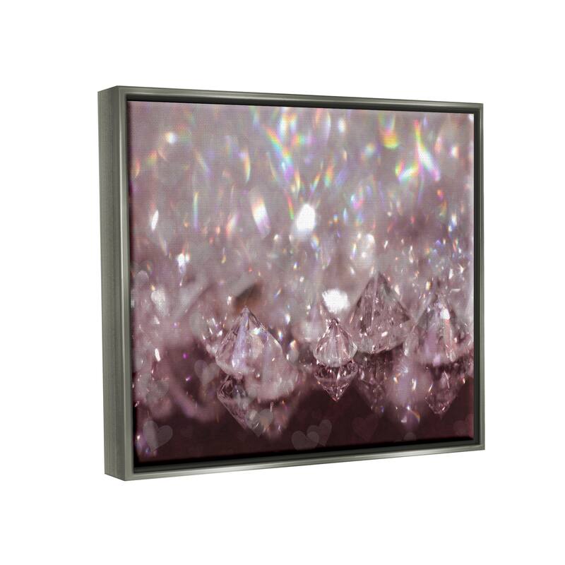 Stupell Dazzling Bling Gems Luxury Fashion Glam Jewels Floater Frame, Design by Daphne Polselli