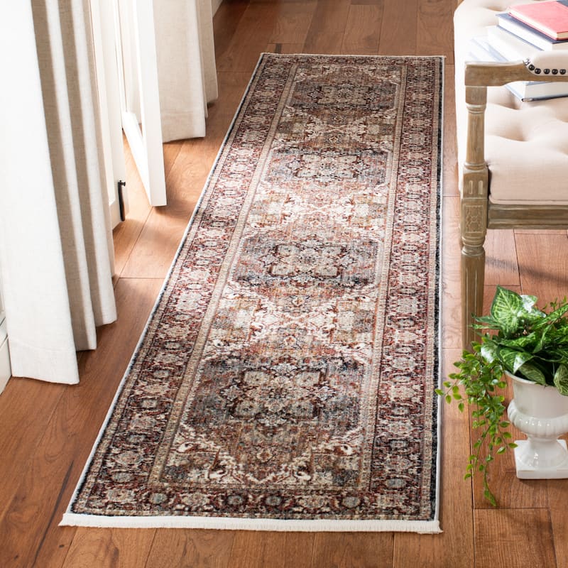 SAFAVIEH Herat Jeanna Traditional Rug - 2' x 8' Runner - Red/Ivory