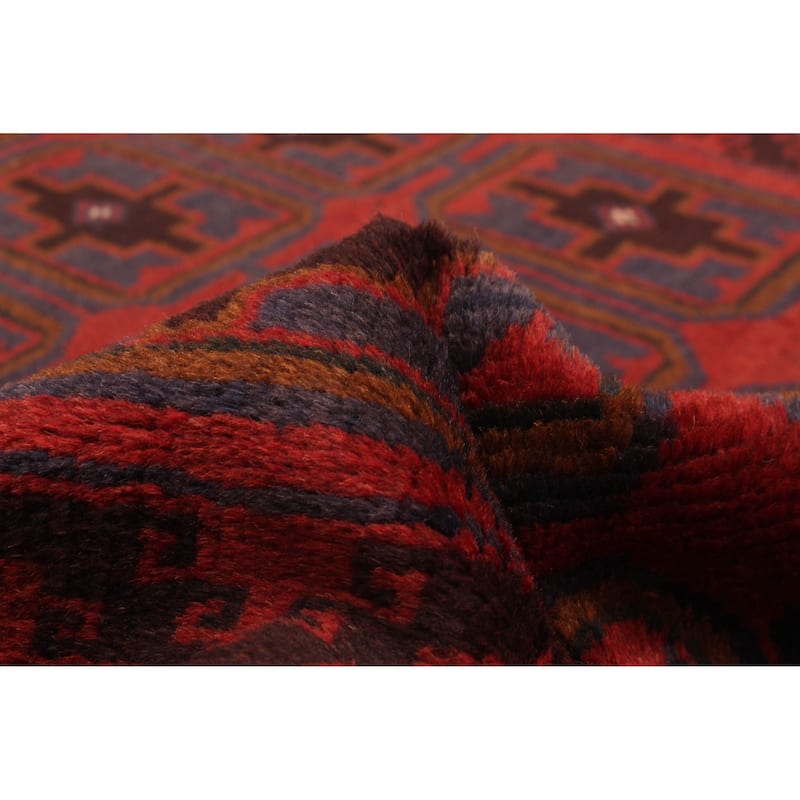 ECARPETGALLERY Hand-knotted Baluch Red Wool Rug - 3'5 x 6'6